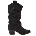 Black - Front - Rocket Dog Womens-Ladies Sidestep Mid-Calf Western Boot