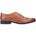 Brown - Back - Hush Puppies Mens Oaken Brogue Leather Shoe