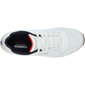 White-Navy-Red - Side - Skechers Mens Uno Stand On Air Lace Up Leather Trainer