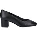 Navy - Close up - Hush Puppies Ladies-Womens Anna Leather Court Shoe