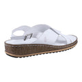 White - Side - Hush Puppies Womens-Ladies Elena Leather Wedge Sandal