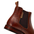 Tan - Close up - Base London Mens Sikes Leather Chelsea Boots