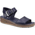 Navy - Front - Hush Puppies Womens-Ladies Ellie Leather Sandals