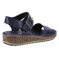 Navy - Side - Hush Puppies Womens-Ladies Ellie Leather Sandals