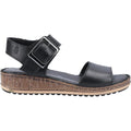 Black - Back - Hush Puppies Womens-Ladies Ellie Leather Sandals