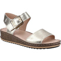 Gold - Front - Hush Puppies Womens-Ladies Ellie Leather Sandals