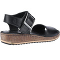 Black - Side - Hush Puppies Womens-Ladies Ellie Leather Sandals