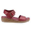 Bordeaux - Back - Hush Puppies Womens-Ladies Ellie Leather Sandals