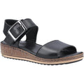 Black - Front - Hush Puppies Womens-Ladies Ellie Leather Sandals