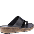 Black-Cream - Side - Hush Puppies Womens-Ladies Elissa Suede Sandals