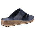 Navy - Side - Hush Puppies Womens-Ladies Elissa Suede Sandals