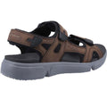 Brown - Side - Hush Puppies Mens Castro Sandals