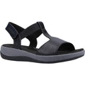 Black - Front - Hush Puppies Womens-Ladies Sylvie Leather Sandals