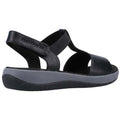 Black - Side - Hush Puppies Womens-Ladies Sylvie Leather Sandals