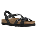 Black - Front - Geox Womens-Ladies Kency Leather Sandals