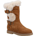 Tan - Front - Hush Puppies Girls Mini Megan Suede Boots