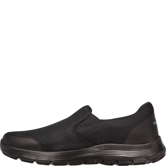 Skechers mens black on sale loafers