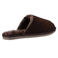 Brown - Back - Hush Puppies Mens Coady Suede Slippers