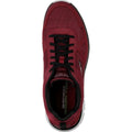 Burgundy-Black - Back - Skechers Mens Track Scloric Leather Trainers