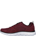 Burgundy-Black - Lifestyle - Skechers Mens Track Scloric Leather Trainers