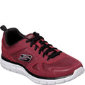 Burgundy-Black - Front - Skechers Mens Track Scloric Leather Trainers