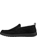 Black - Side - Skechers Mens Melson Willmore Relaxed Fit Slippers