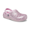 Flamingo Pink - Front - Crocs Childrens-Kids Glitter Clogs