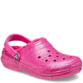 Fuchsia - Front - Crocs Childrens-Kids Glitter Clogs