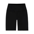 Black - Front - Girlfriend Collective Womens-Ladies Ribbed Cycling Shorts