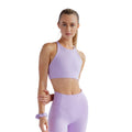 Lilac - Side - Girlfriend Collective Womens-Ladies Topanga Cross Back Bra