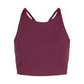 Plum - Front - Girlfriend Collective Womens-Ladies Topanga Cross Back Bra