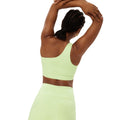 Cerulean - Back - Girlfriend Collective Womens-Ladies Bianca One Shoulder Sports Bra