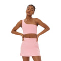 Candy Pink - Side - Girlfriend Collective Womens-Ladies Bianca One Shoulder Sports Bra