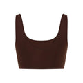 Espresso - Back - Girlfriend Collective Womens-Ladies Scoop Neck Bralette