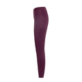 Plum - Side - Girlfriend Collective Womens-Ladies Compressive High Rise Long Leggings