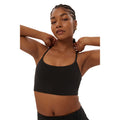 Black - Side - Girlfriend Collective Womens-Ladies Float Juliet Strappy Bra