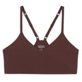 Espresso - Front - Girlfriend Collective Womens-Ladies V Neck Bralette