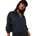 Black - Side - Girlfriend Collective Womens-Ladies Hummingbird Half Zip Windbreaker