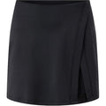 Black - Front - Girlfriend Collective Womens-Ladies Float Cass Front Slit Skort