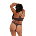 Espresso - Side - Girlfriend Collective Womens-Ladies Bonded Sports Thong