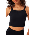 Black - Side - Girlfriend Collective Womens-Ladies Mia High-Neck Sports Bra