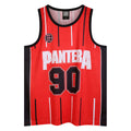 Red - Front - Amplified Mens Cowboys From Hell Pantera Basketball Jersey