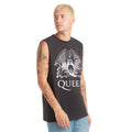 Charcoal - Side - Amplified Mens Line Art Queen Vest Top