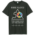 Charcoal - Front - Amplified Unisex Adult The Dark Side Of The Moon Pink Floyd 50th Anniversary T-Shirt