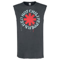 Charcoal - Front - Amplified Mens Stencil Asterix Red Hot Chili Peppers Tank Top