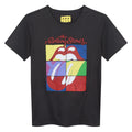 Charcoal - Front - Amplified Childrens-Kids Square Tongue The Rolling Stones T-Shirt