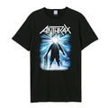 Black - Front - Amplified Unisex Adult Blue Light Anthrax Halloween T-Shirt