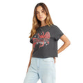 Charcoal - Back - Amplified Womens-Ladies Icarus US 77 Tour Led Zeppelin Crop Top
