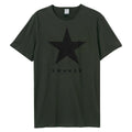 Charcoal - Front - Amplified Unisex Adult Black Star David Bowie T-Shirt