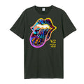 Charcoal - Front - Amplified Unisex Adult Sixty Tongue The Rolling Stones T-Shirt